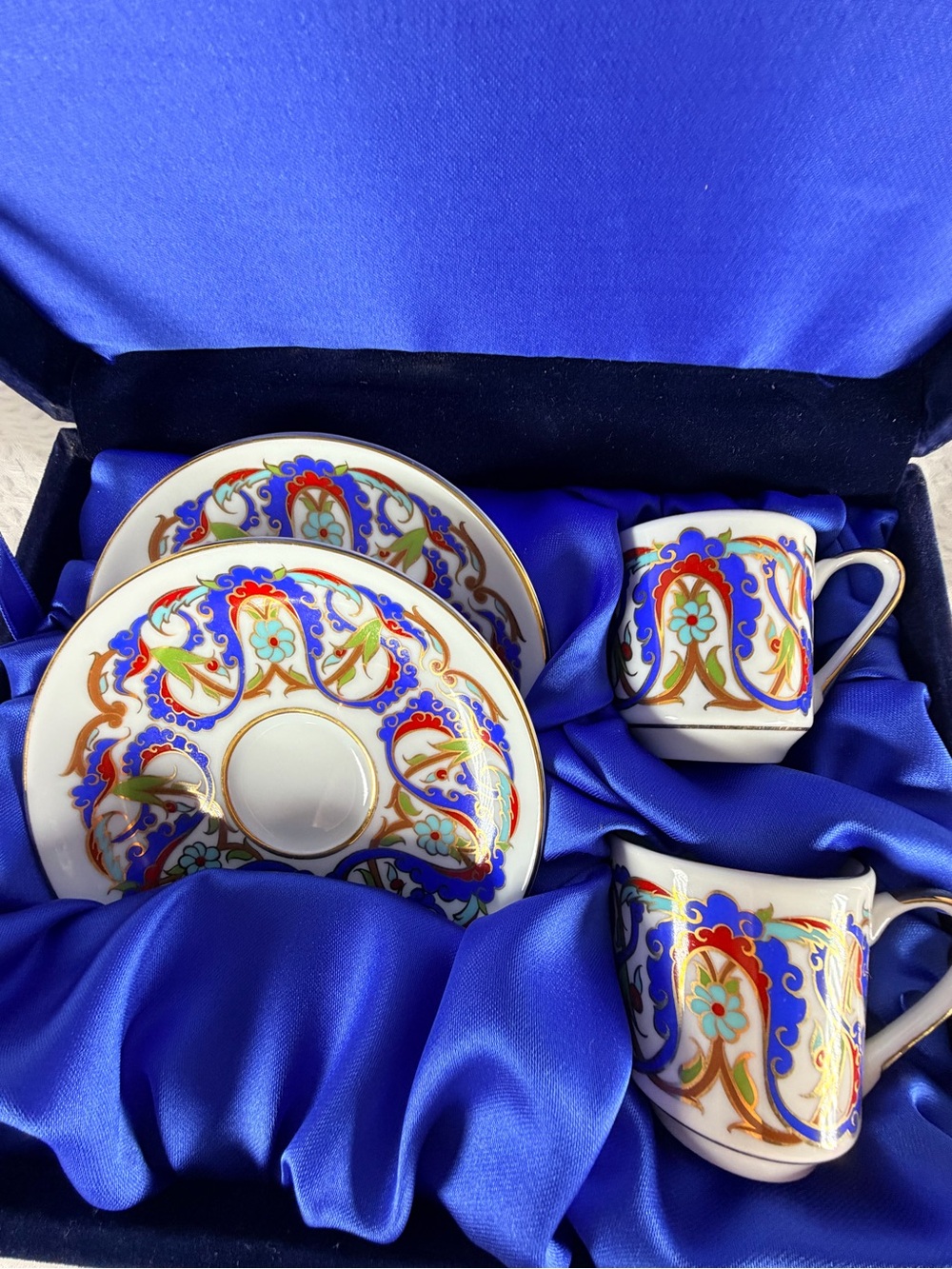 Vintage Gural Porcelain Turkish coffee set